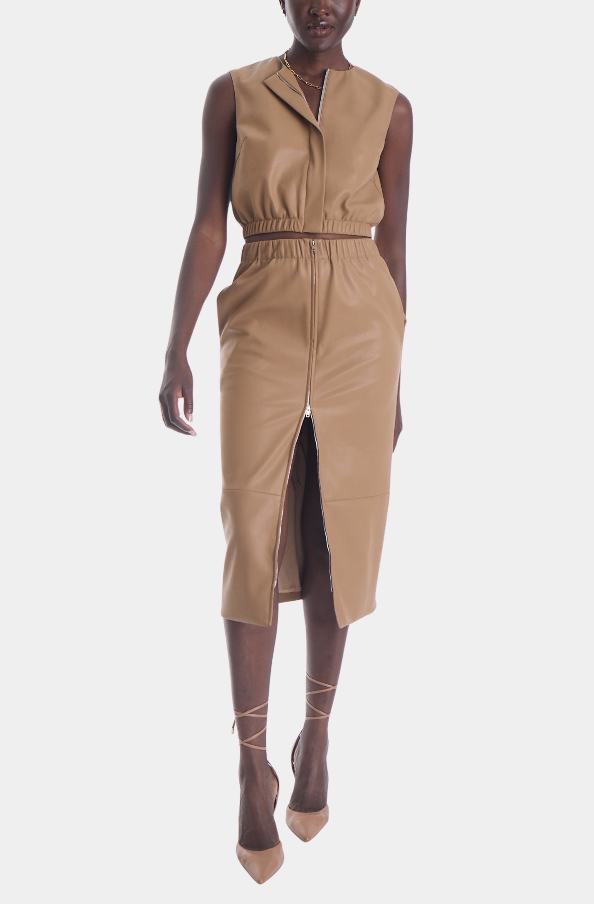 Enzo Vegan Leather Top