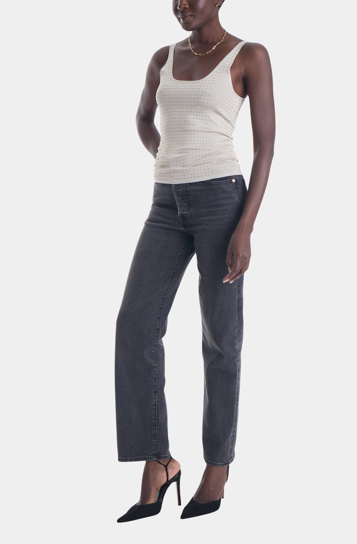 Bowie Embellished Knit Tank