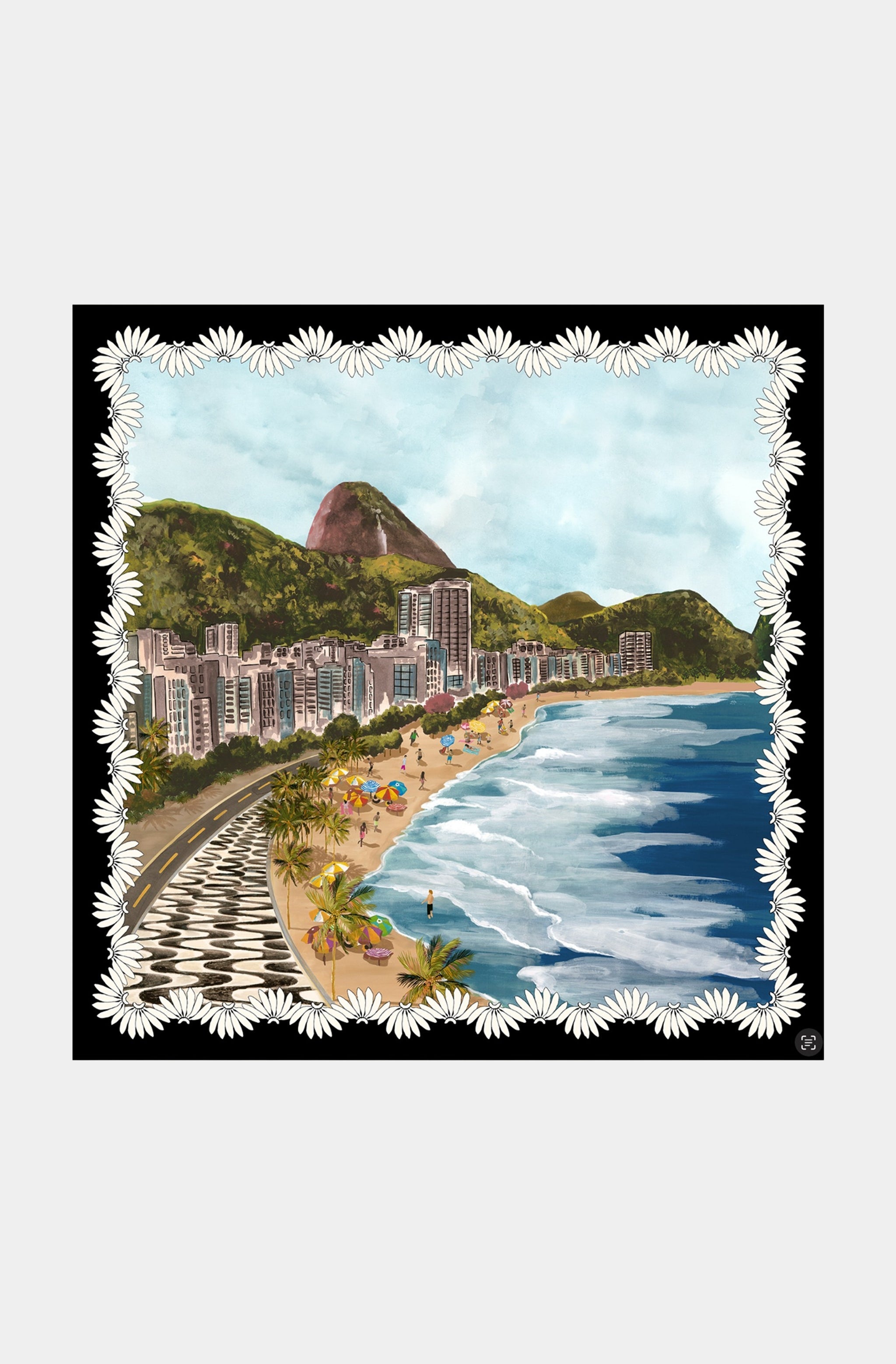 Copacabana Beach Multicolored Sarong