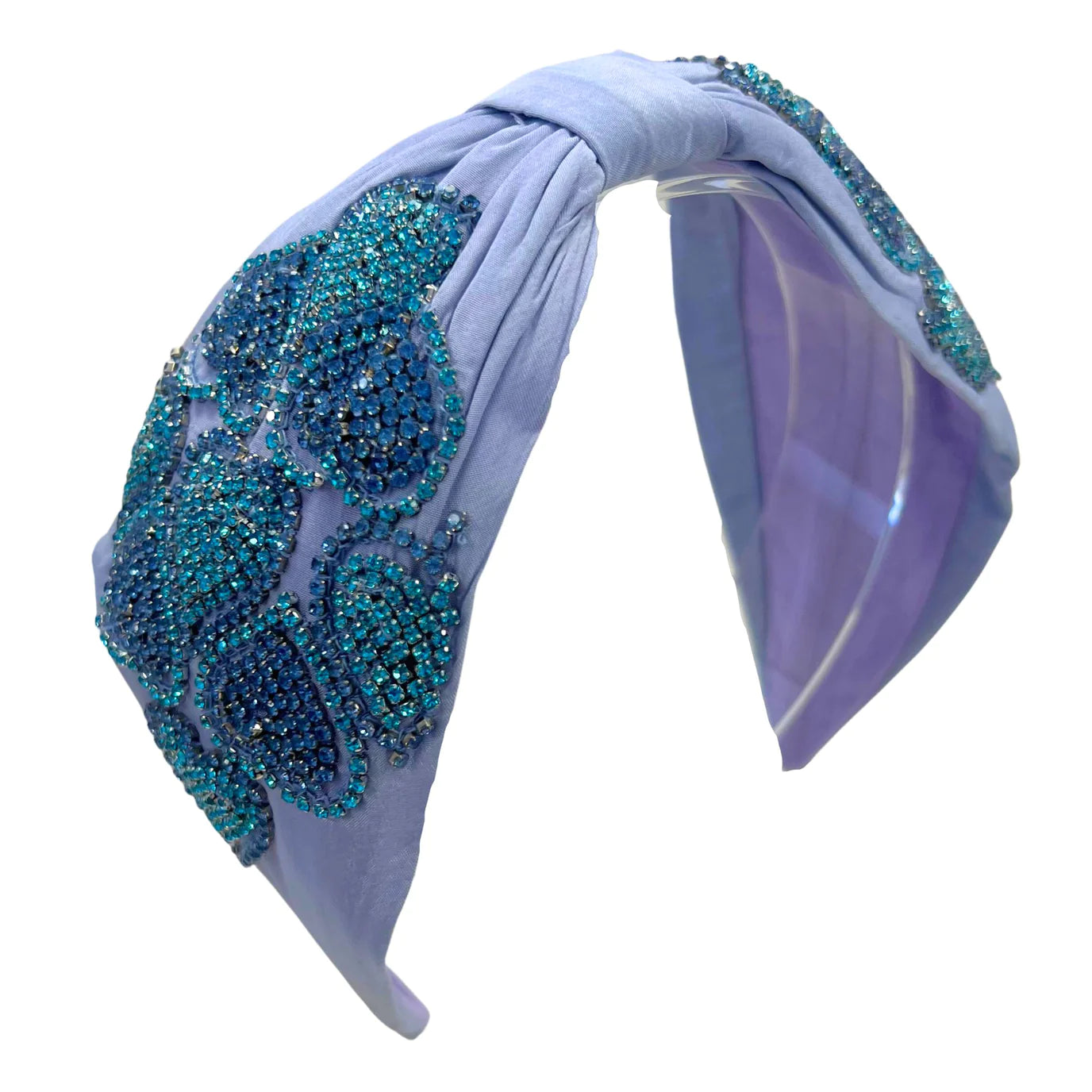Blue Crystal Heart Headband