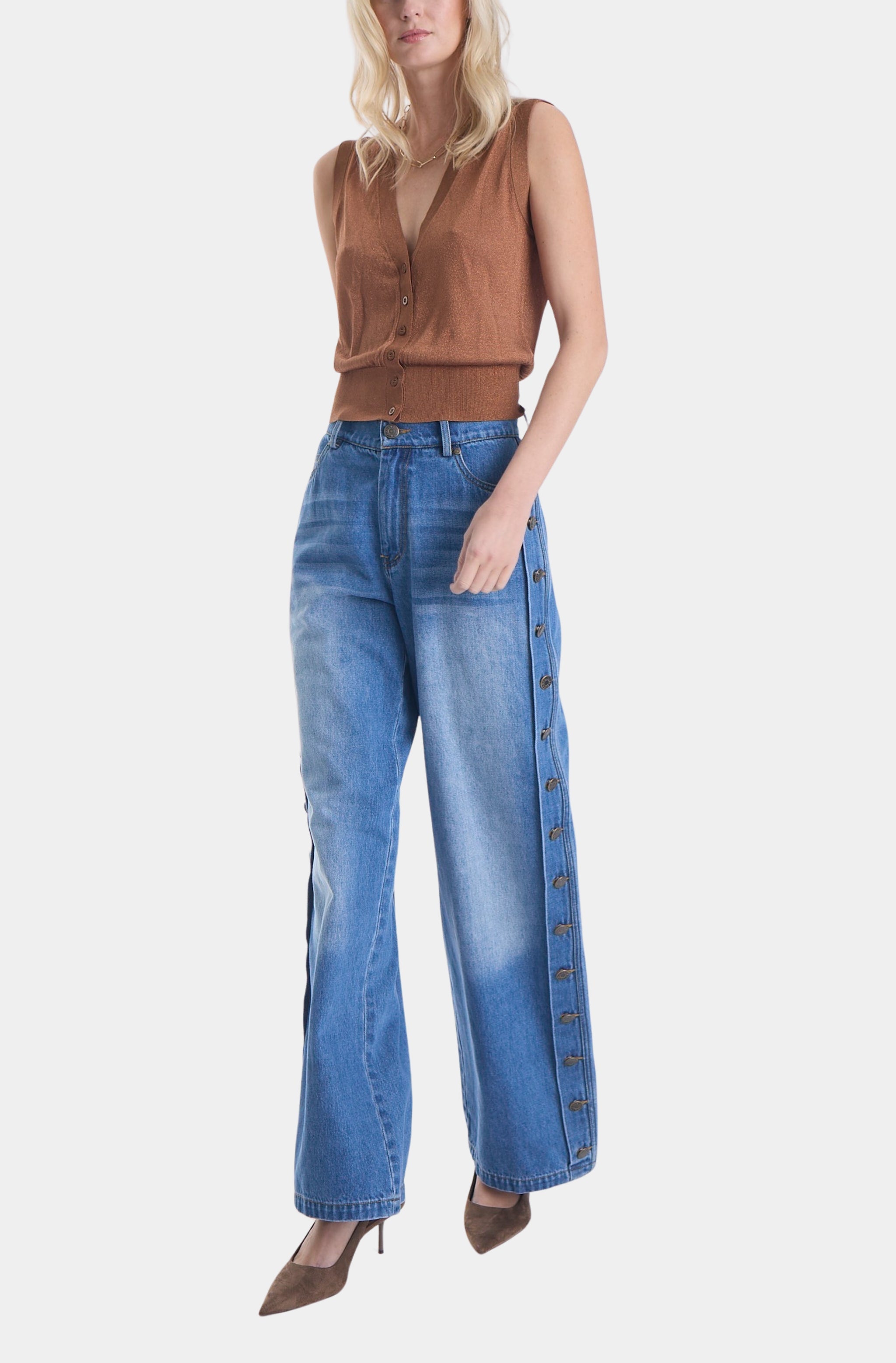 Robin Knit Metallic Vest