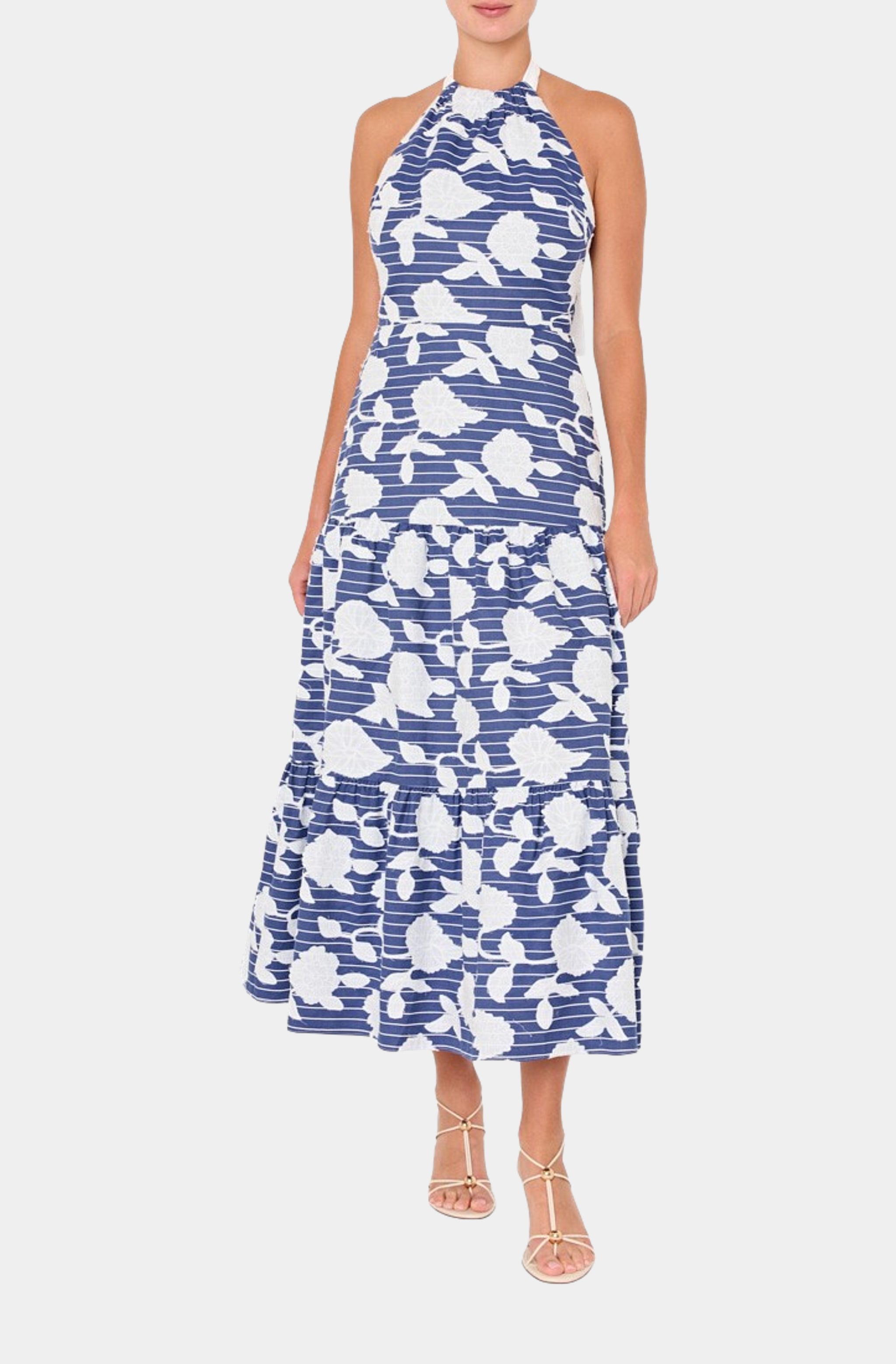 Hayden Floral Embroidered Midi Dress