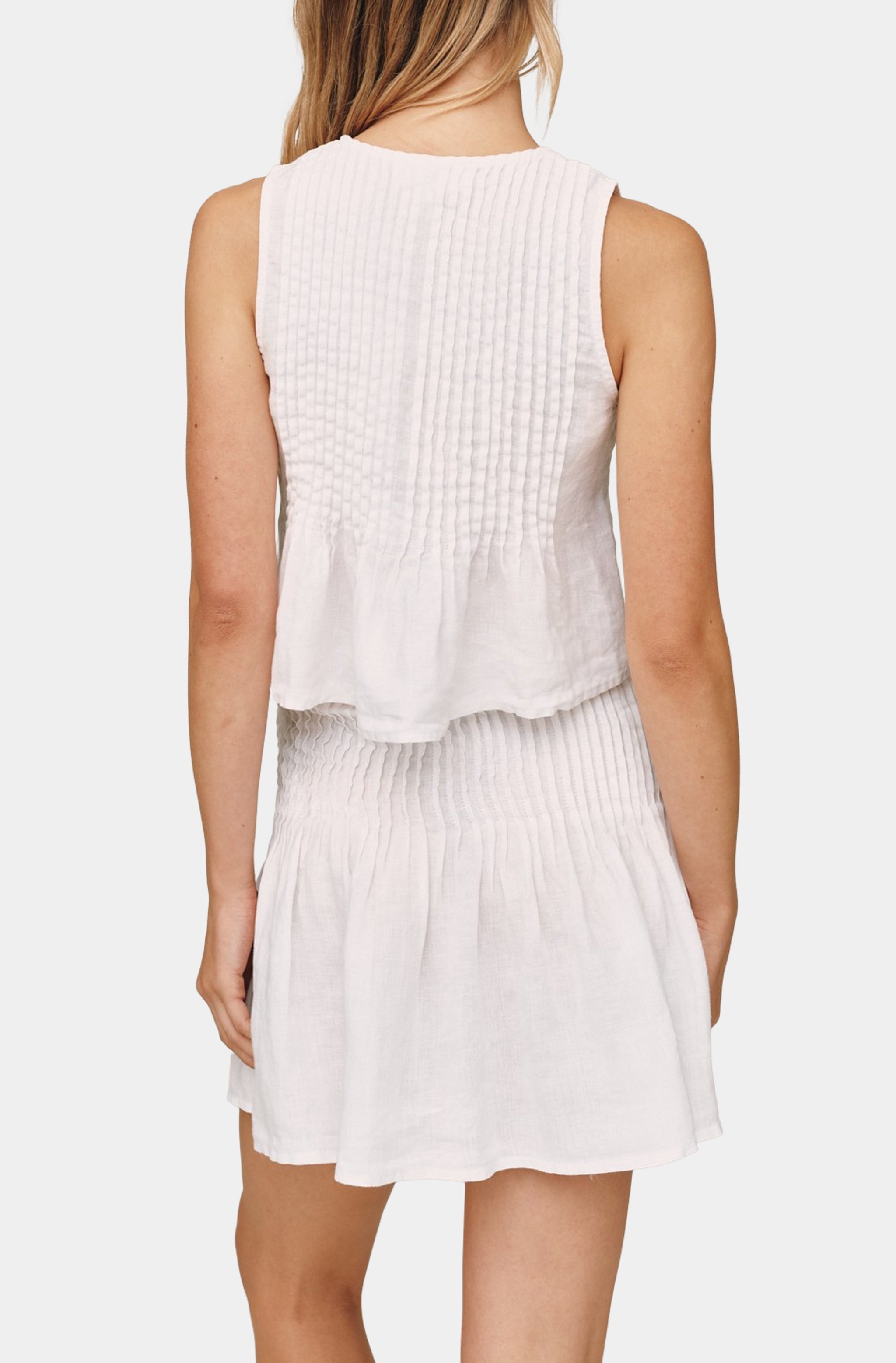 Sleeveless Pintuck Top