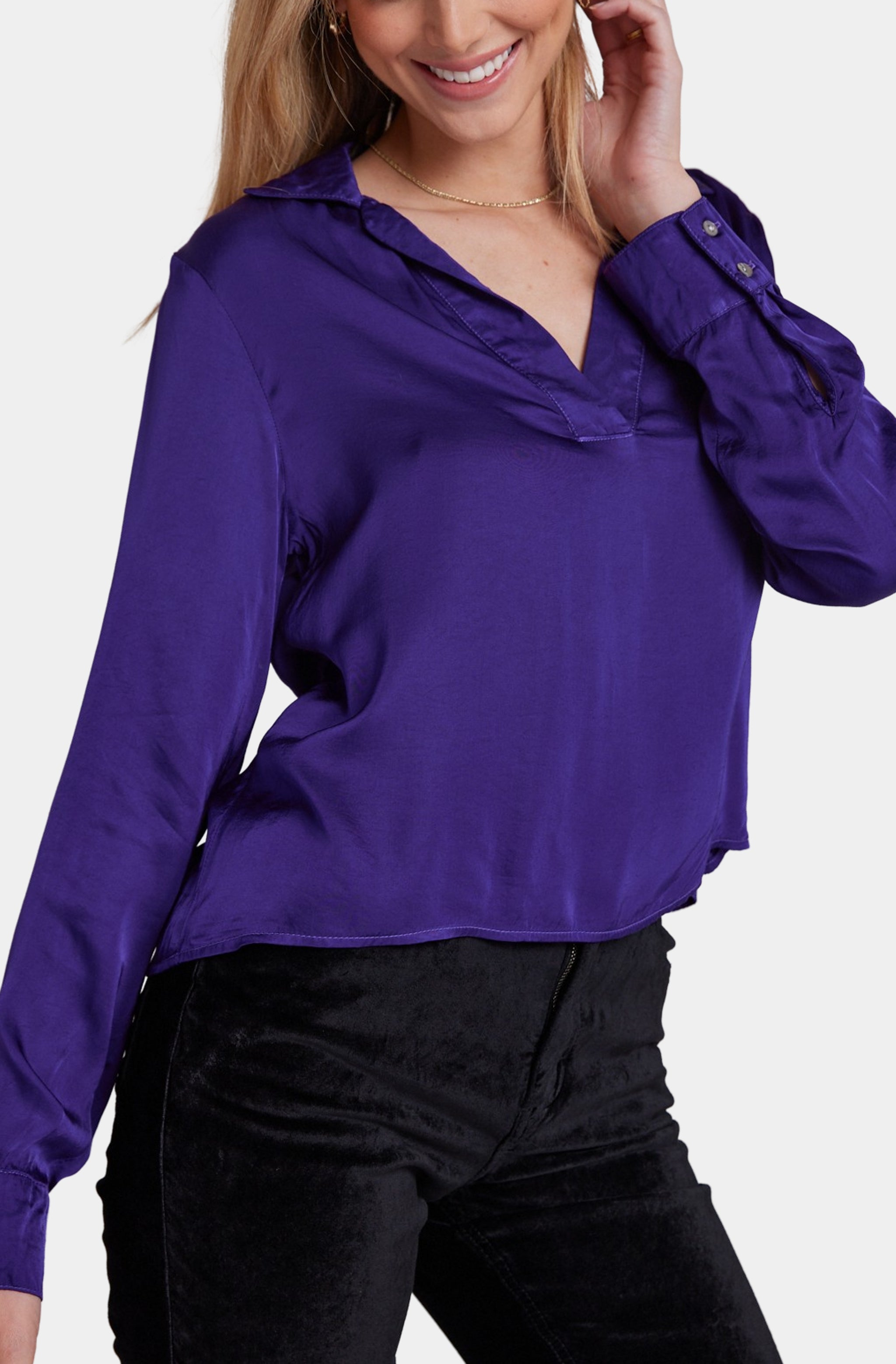Wide Placket Pullover