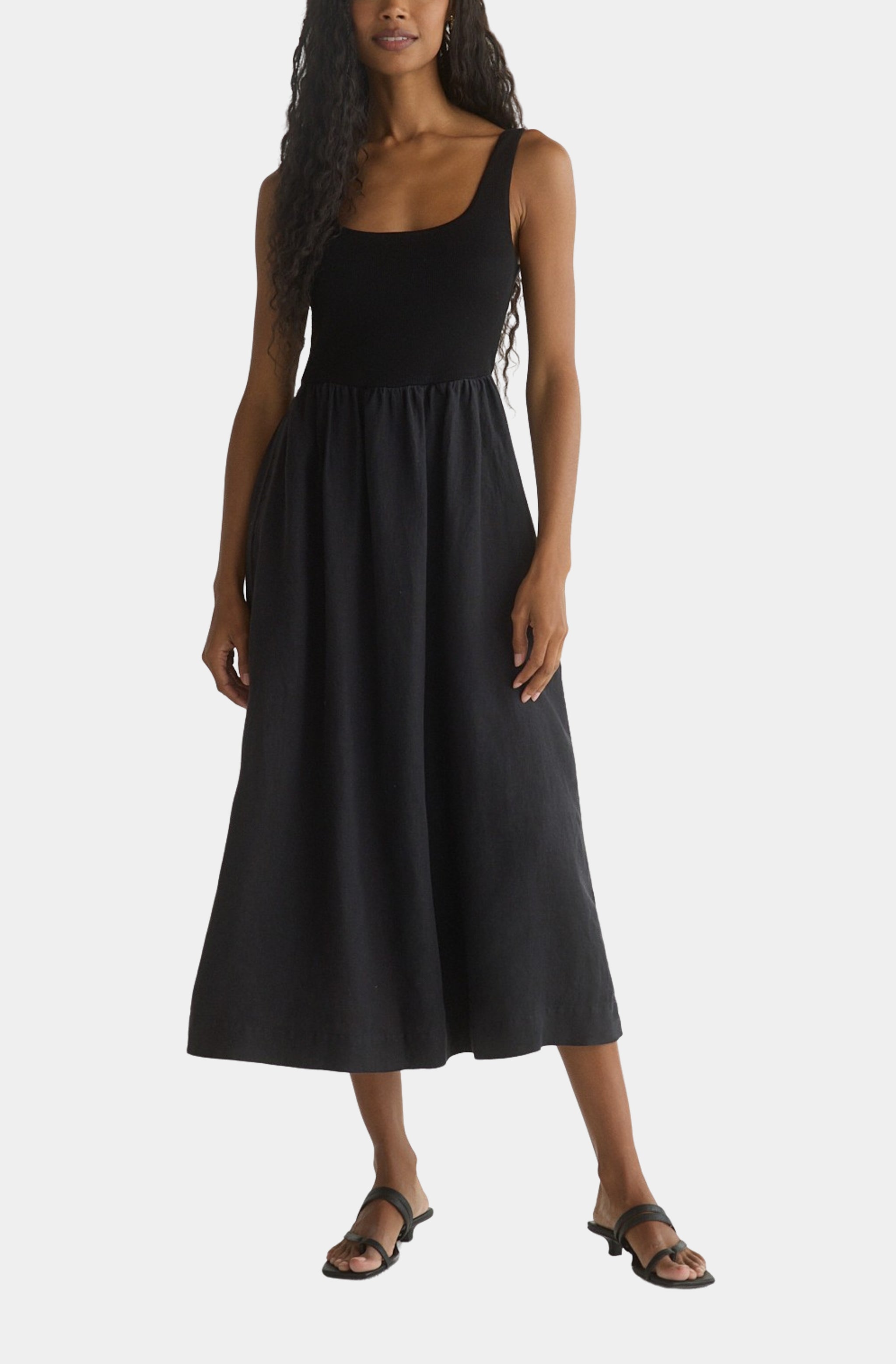 Sleeveless Knit Combo Dress