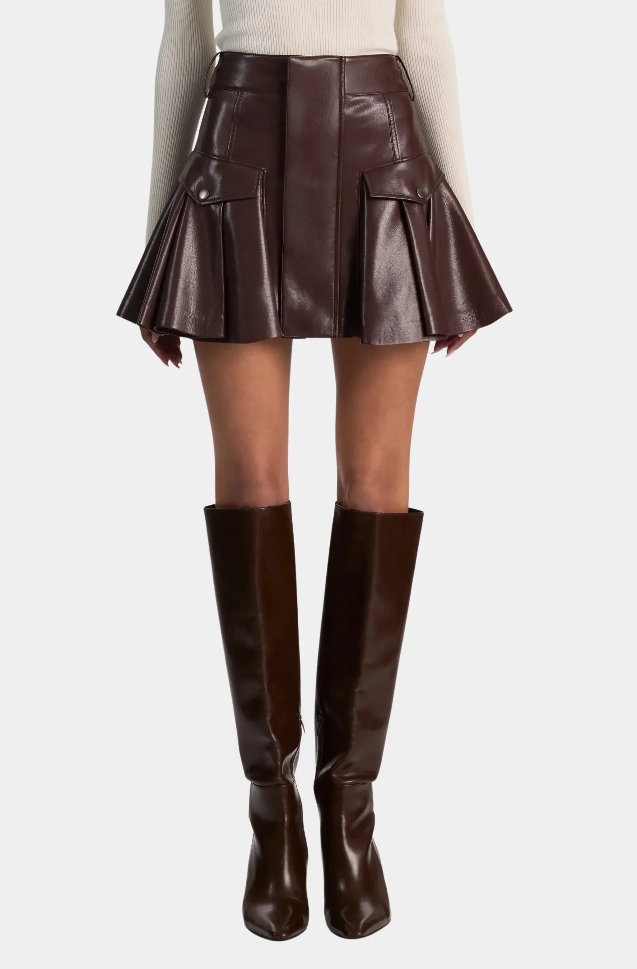 Trinity Vegan Ruffle Mini Skirt