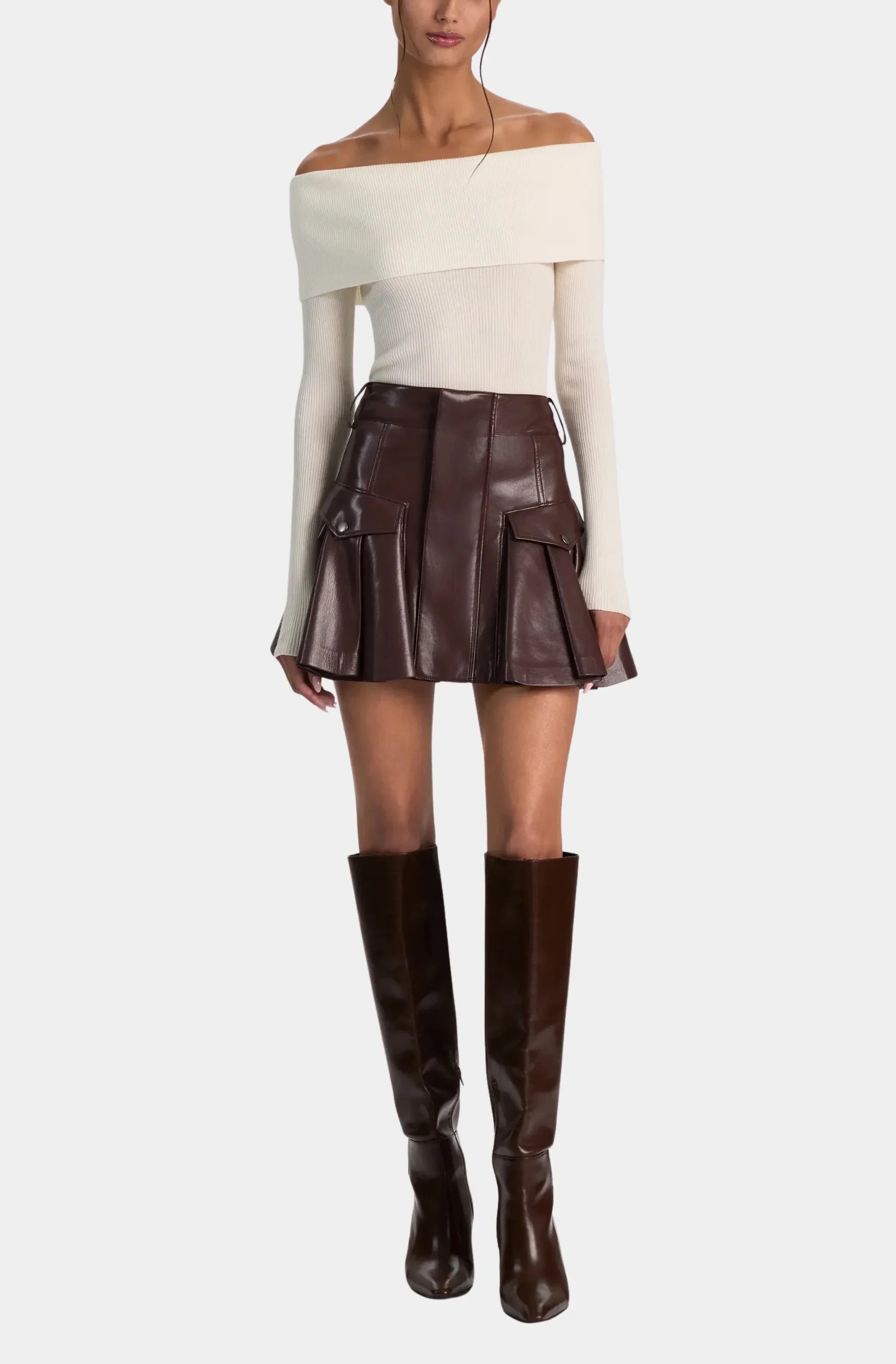 Trinity Vegan Ruffle Mini Skirt