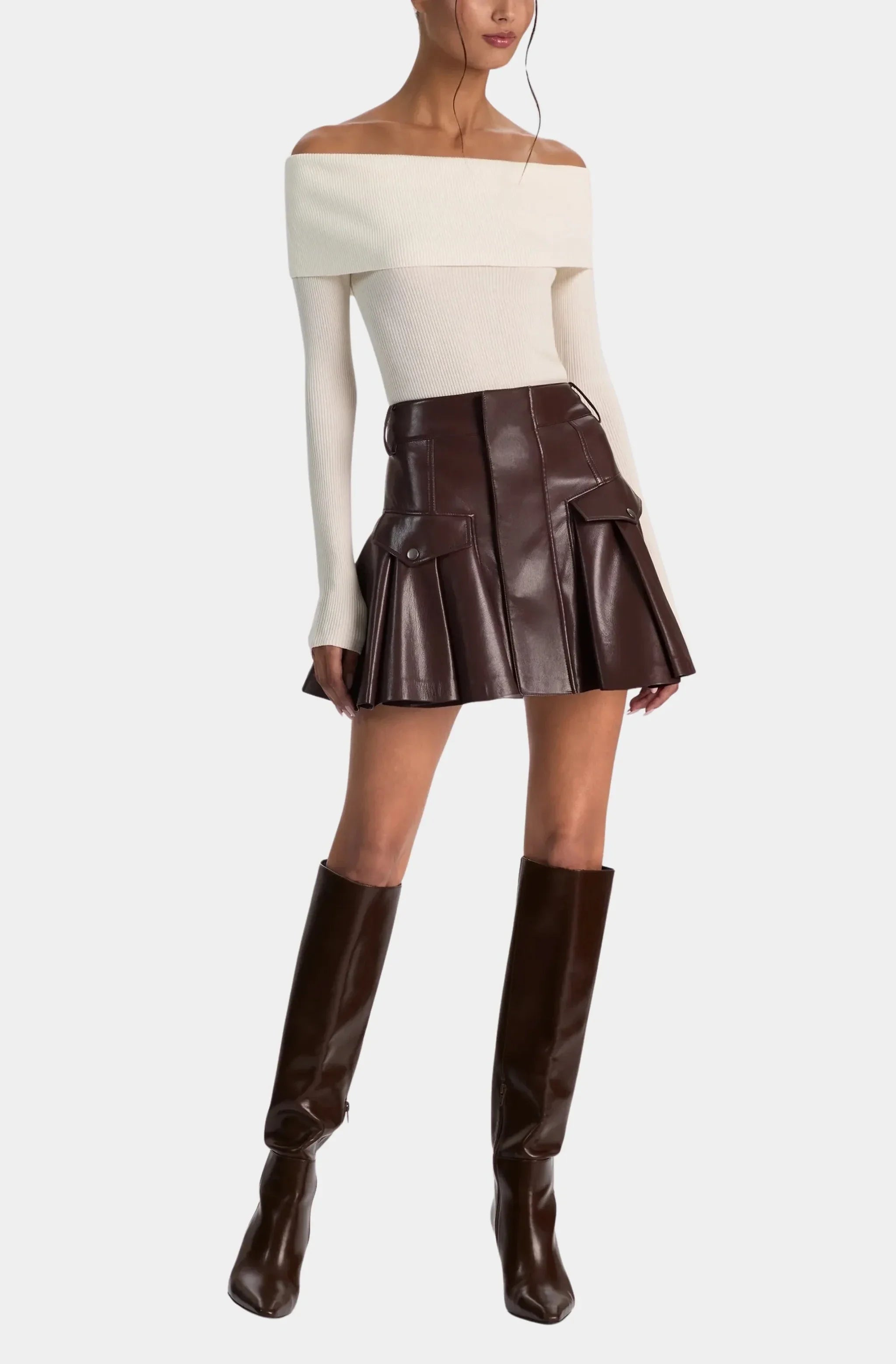 Trinity Vegan Ruffle Mini Skirt
