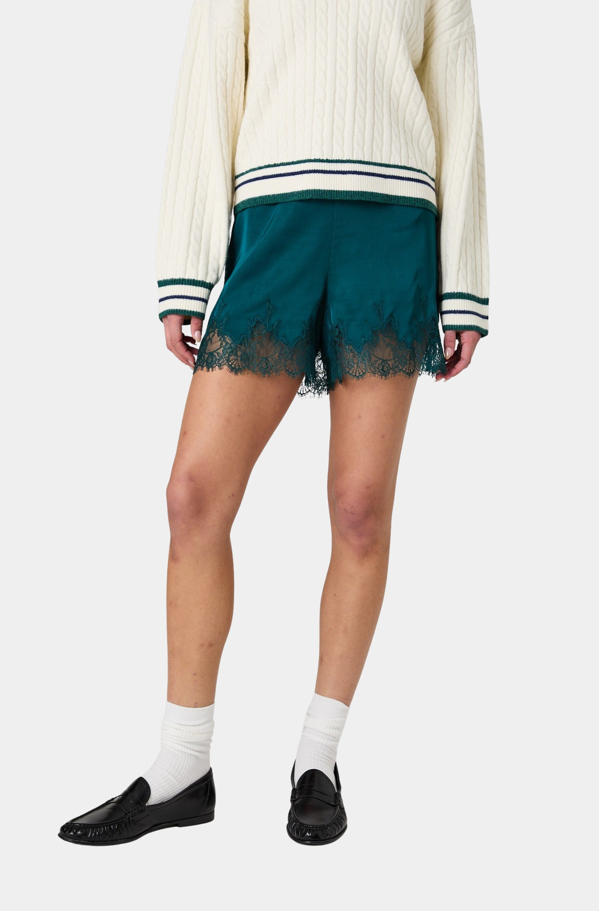 Ennis Satin Lace Pullon Shorts