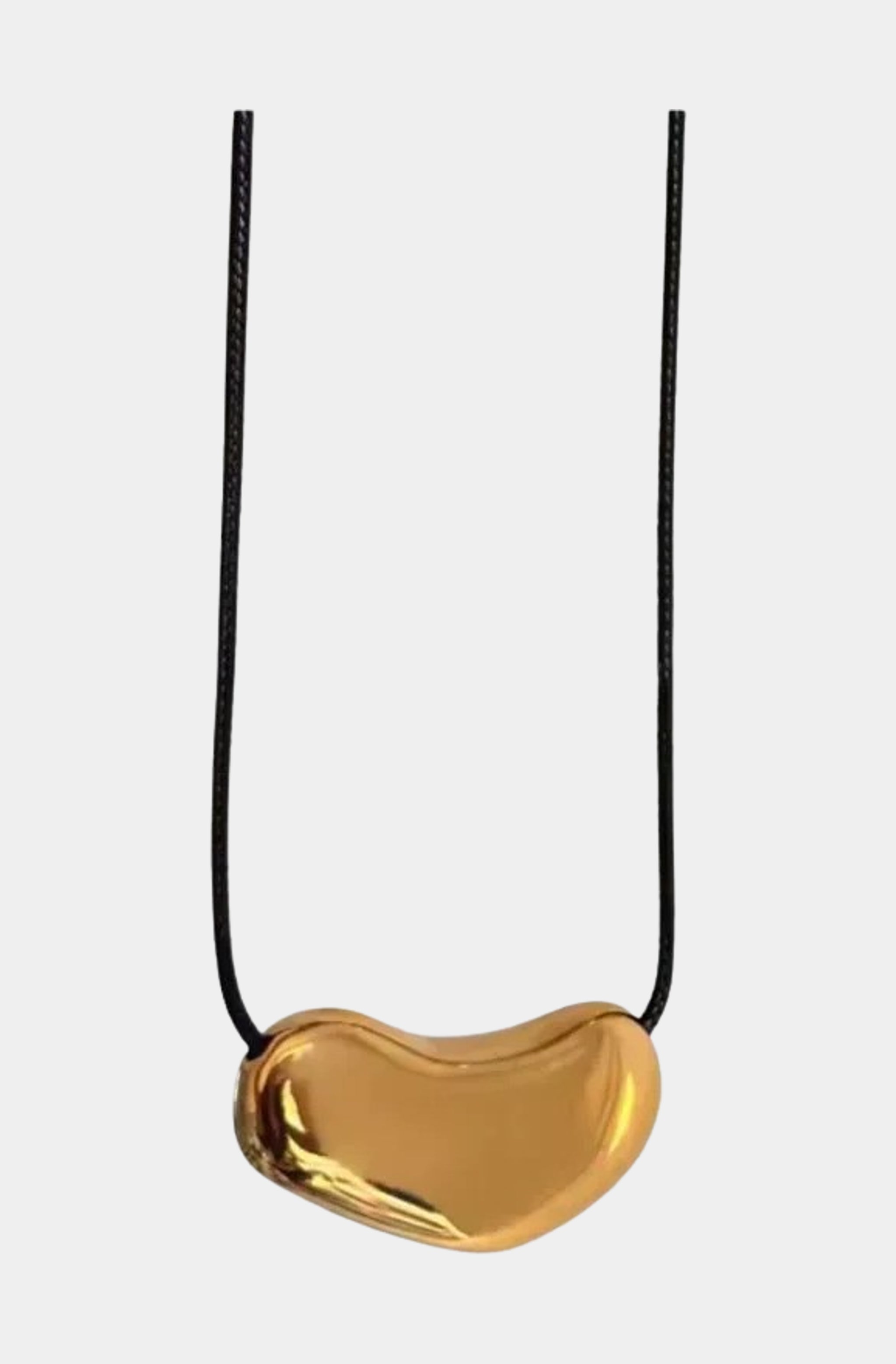 Golden Bean Cord Necklace