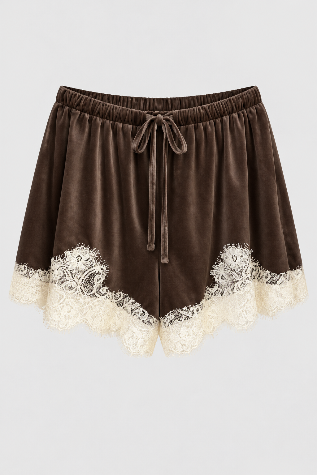 Marisol Shorts in Chocolate — front view