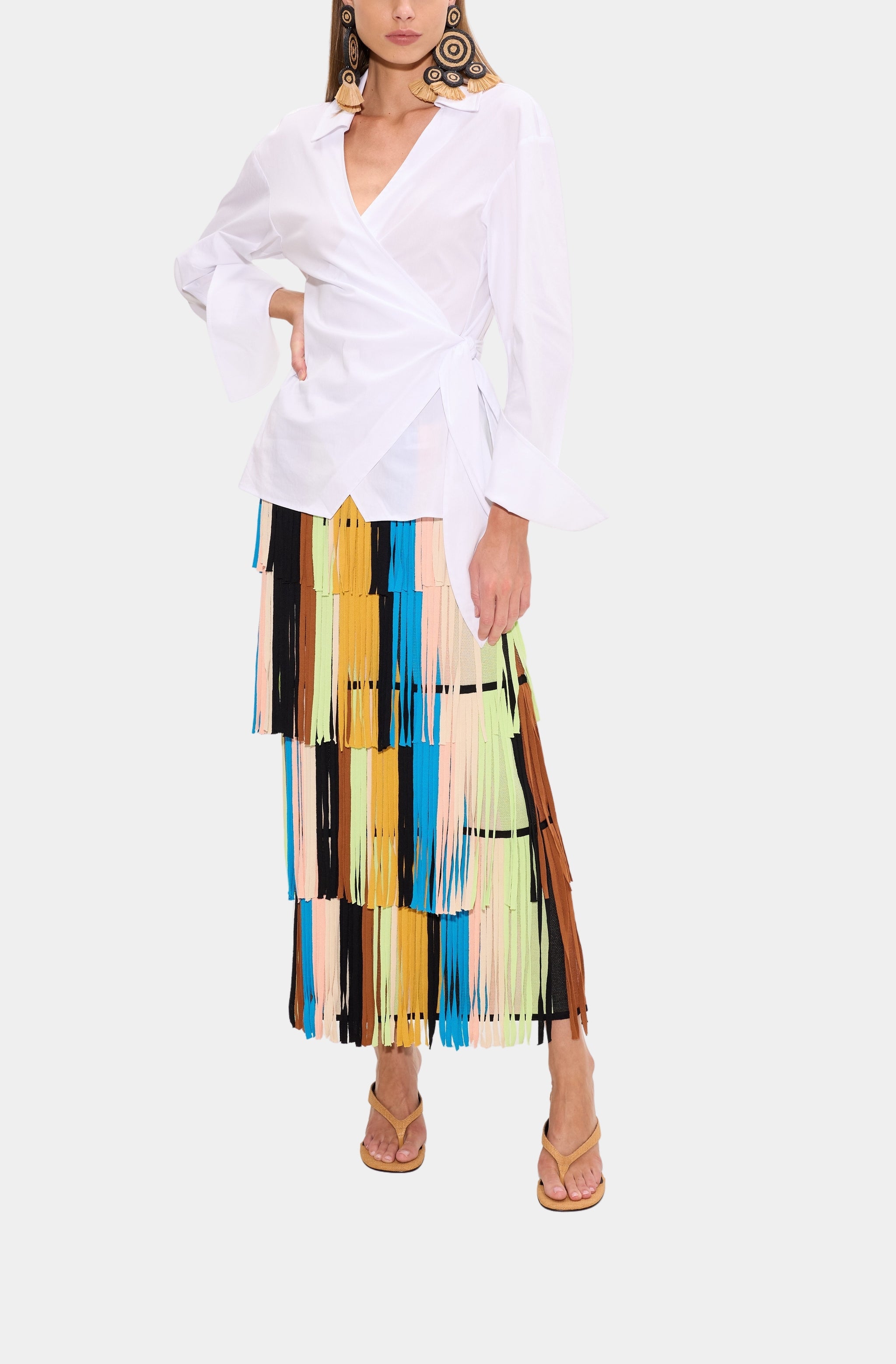 Za Za Knit Fringe Skirt