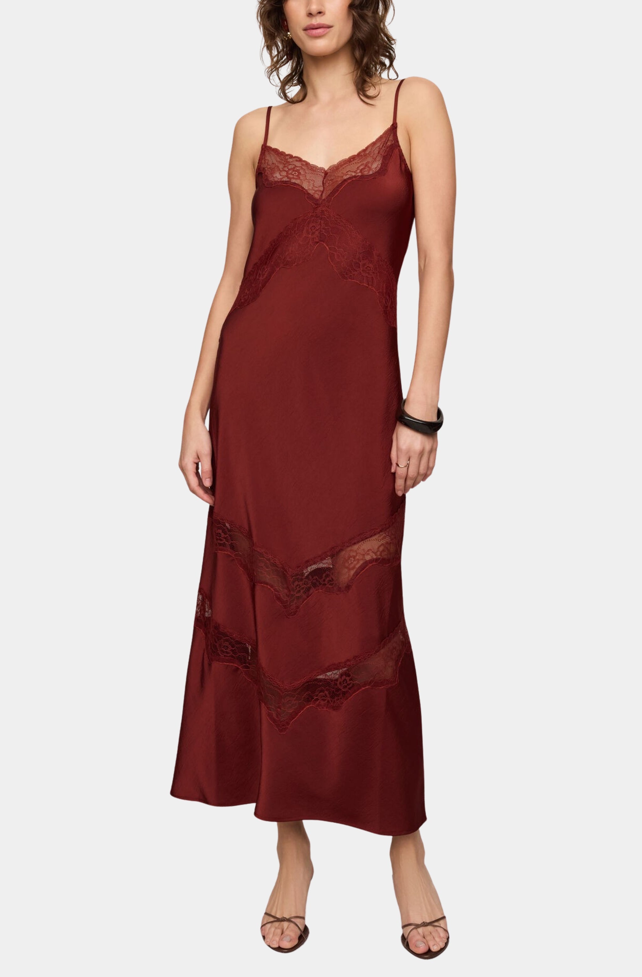 Bruna Lace Inset Midi Dress