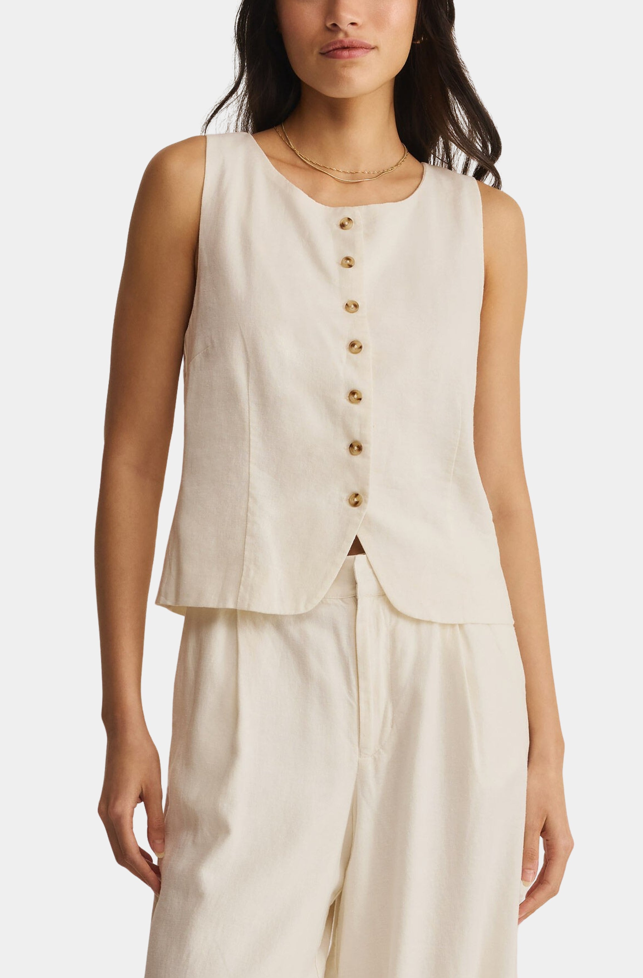 Roman Linen Vest