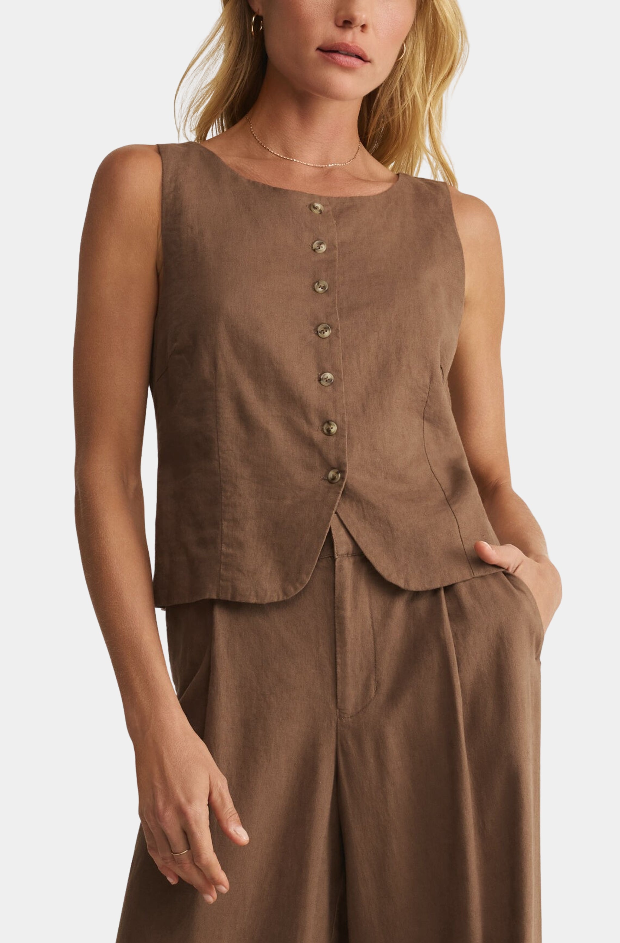 Roman Linen Vest