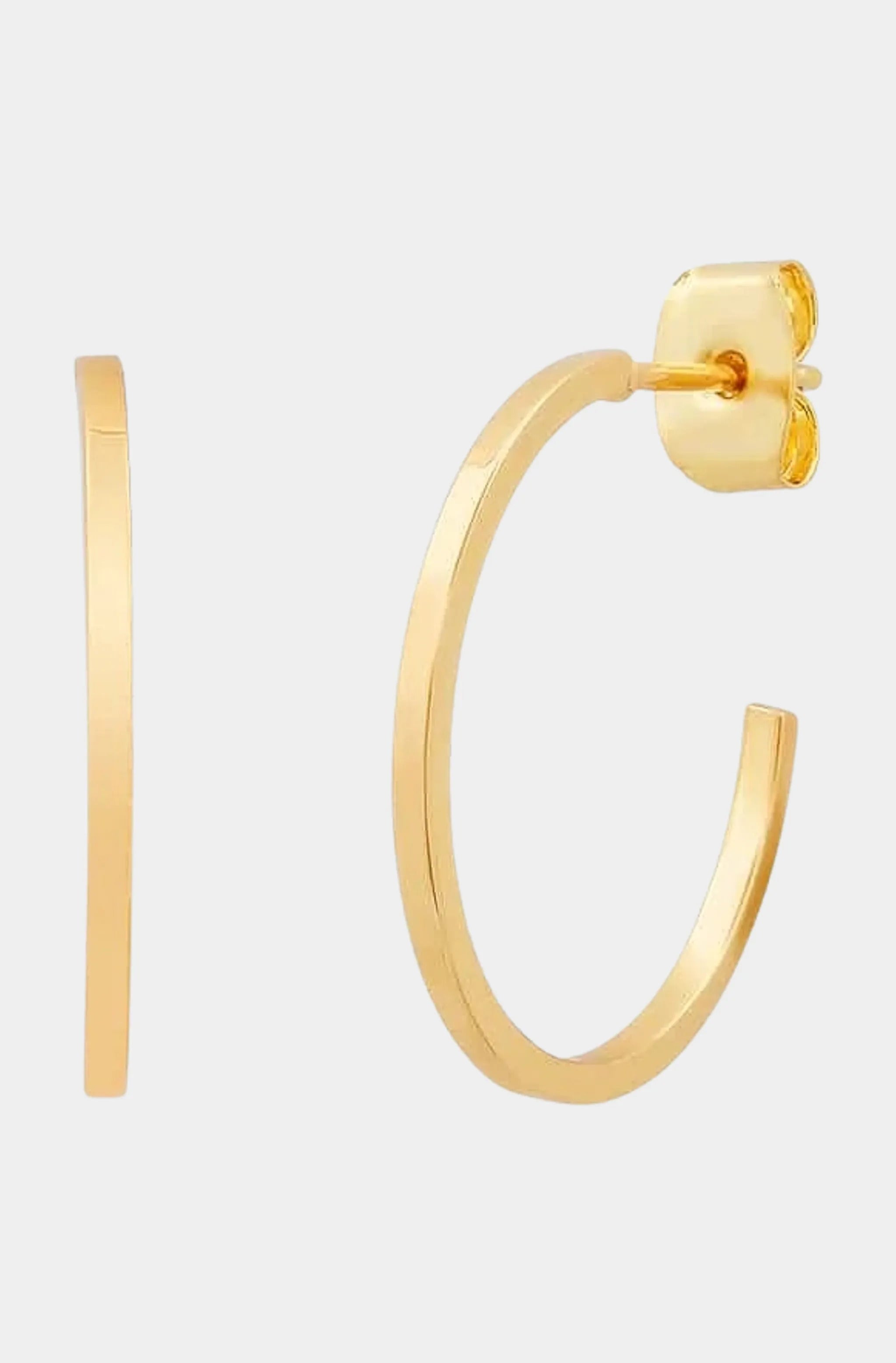 Sleek Small Gold Hoops
