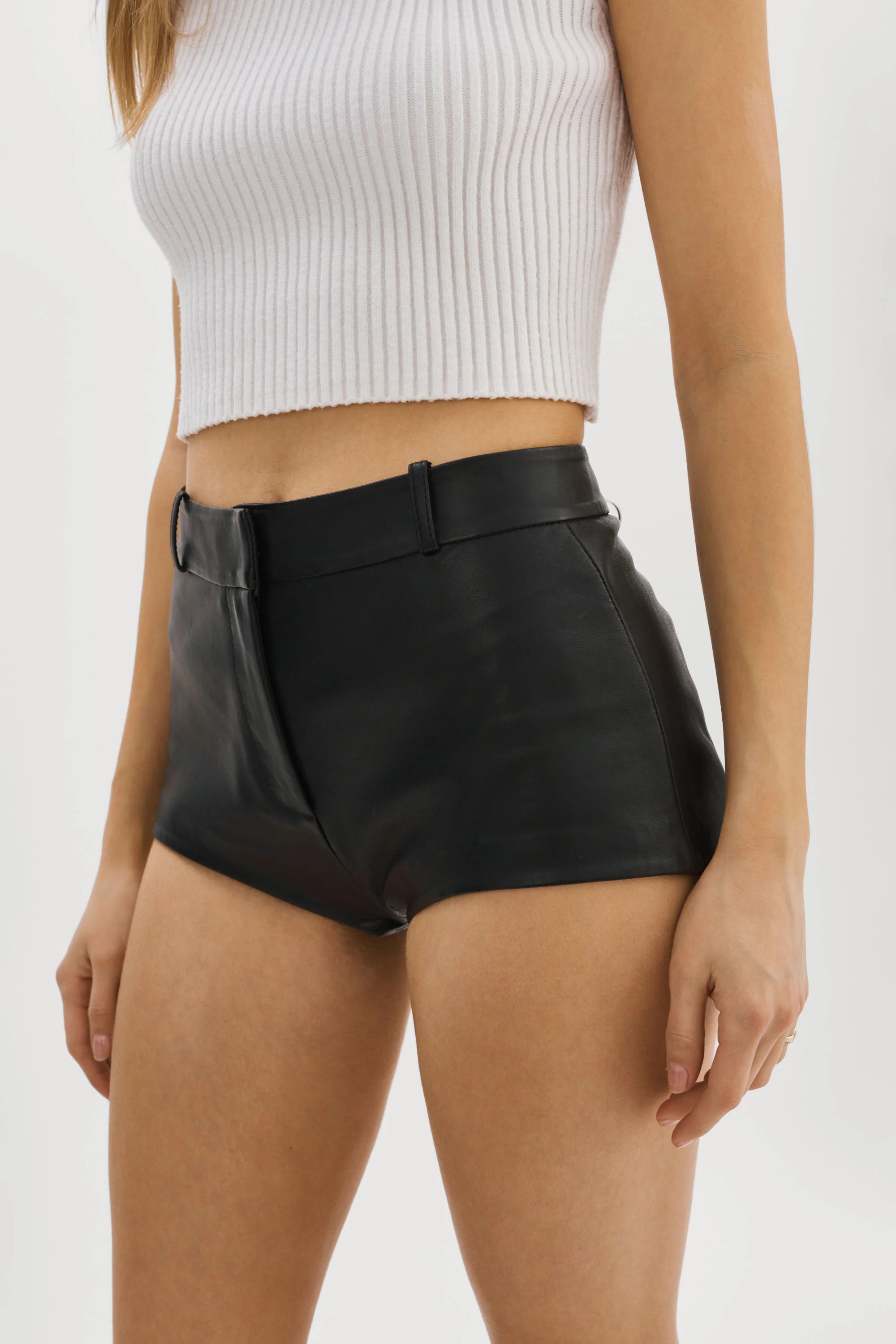 Annaise Leather Shorts