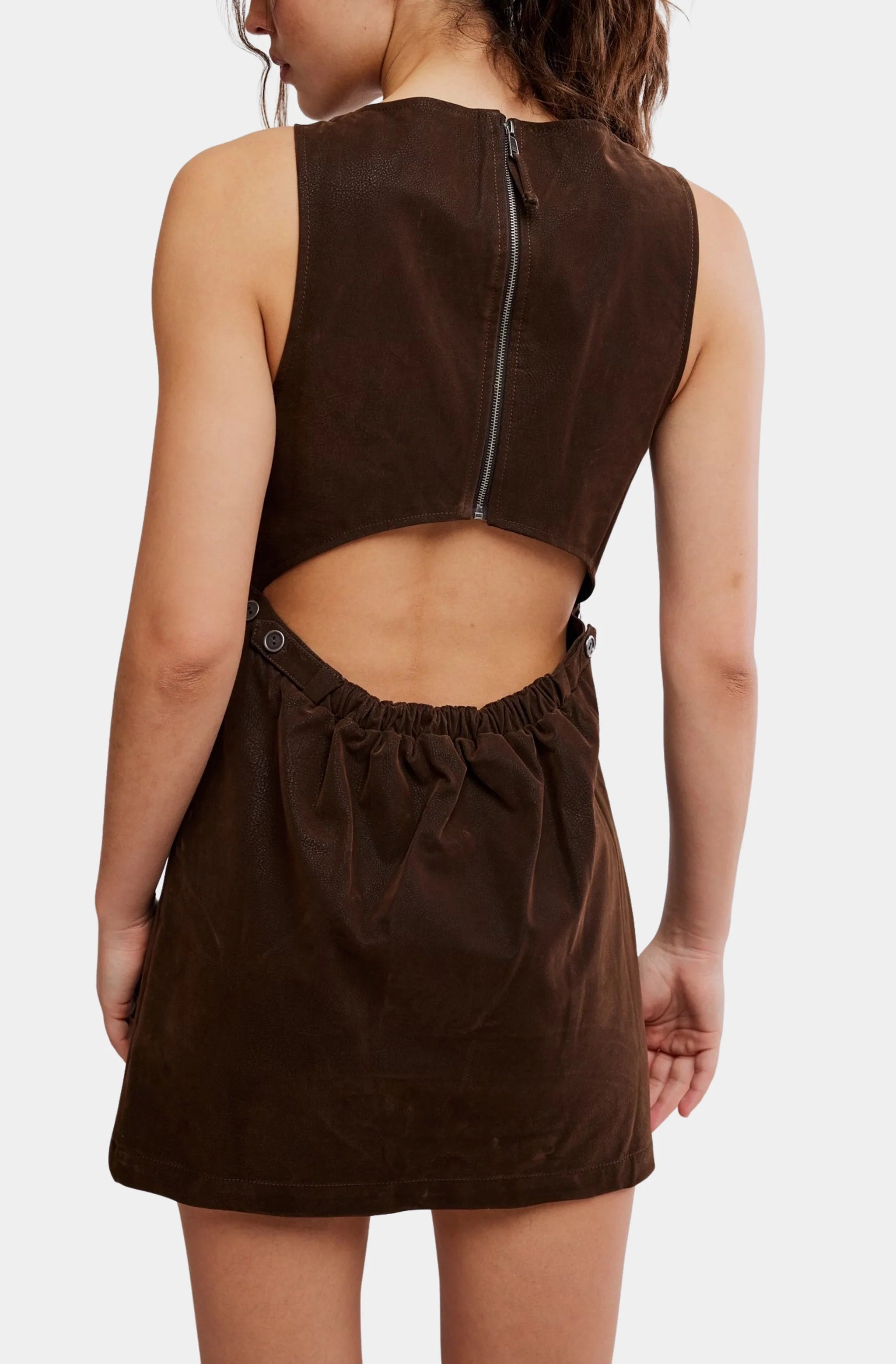 atlas suede mini dress Free People Atlas Faux Suede Mini Dress