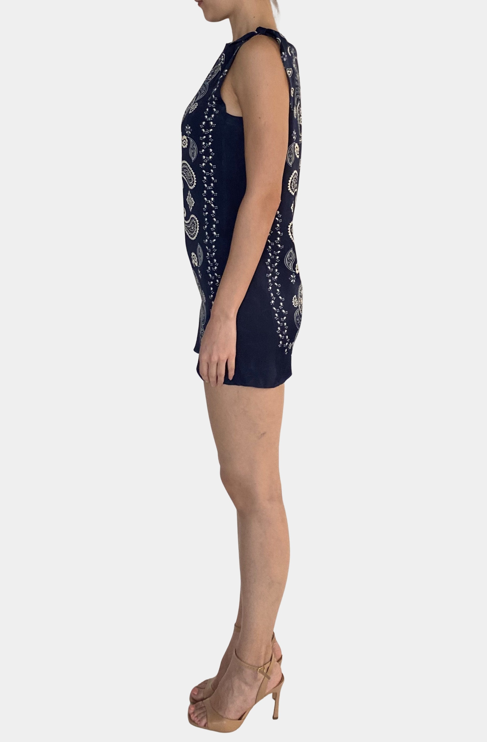 Knotted Shoulder Detail Mini Dress
