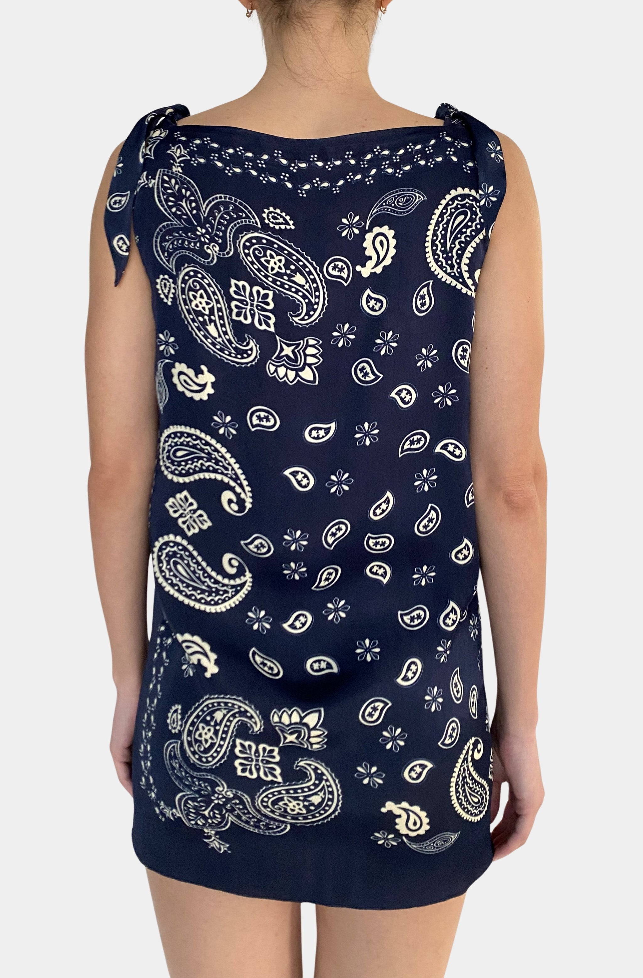 Knotted Shoulder Detail Mini Dress