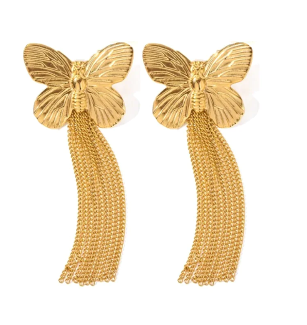 Butterfly Fringe Earrings