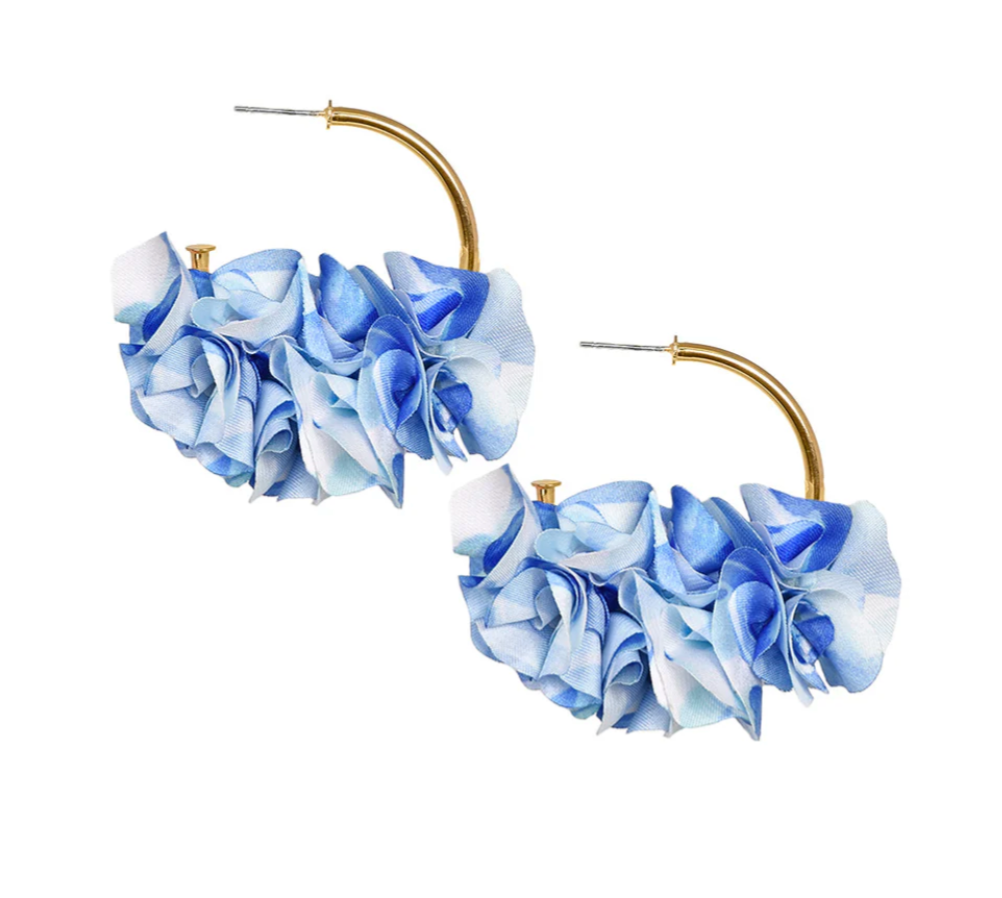 Gardenia Hoop Earrings
