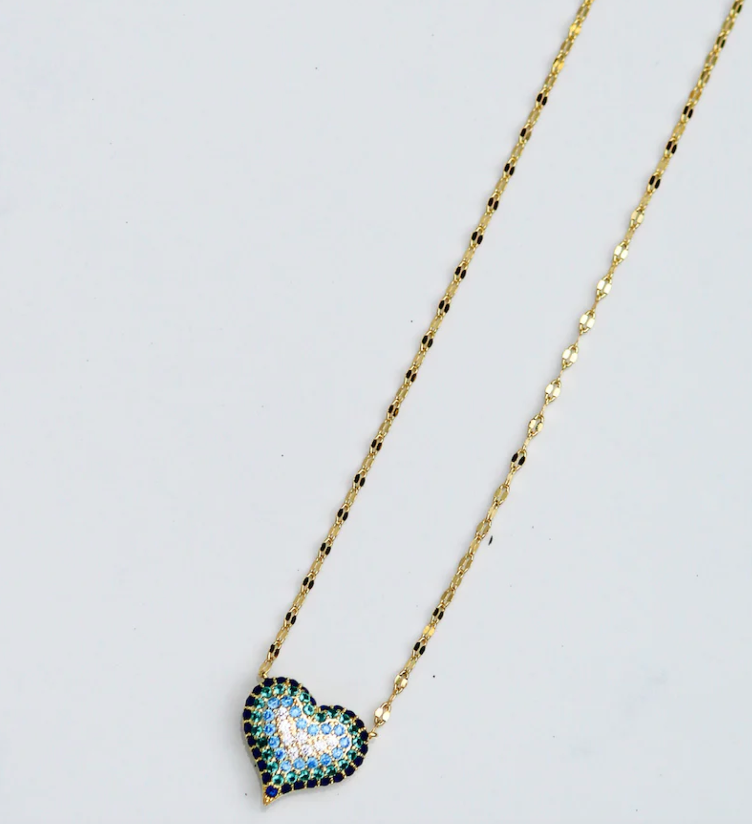 Queen of Hearts Necklace - Blue