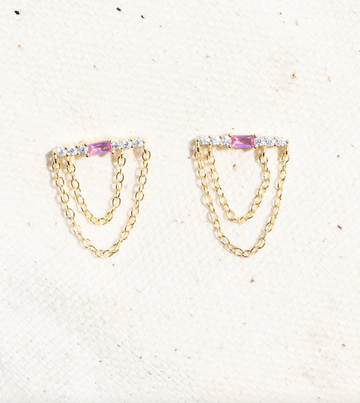 Waterfall Earrings - Pink