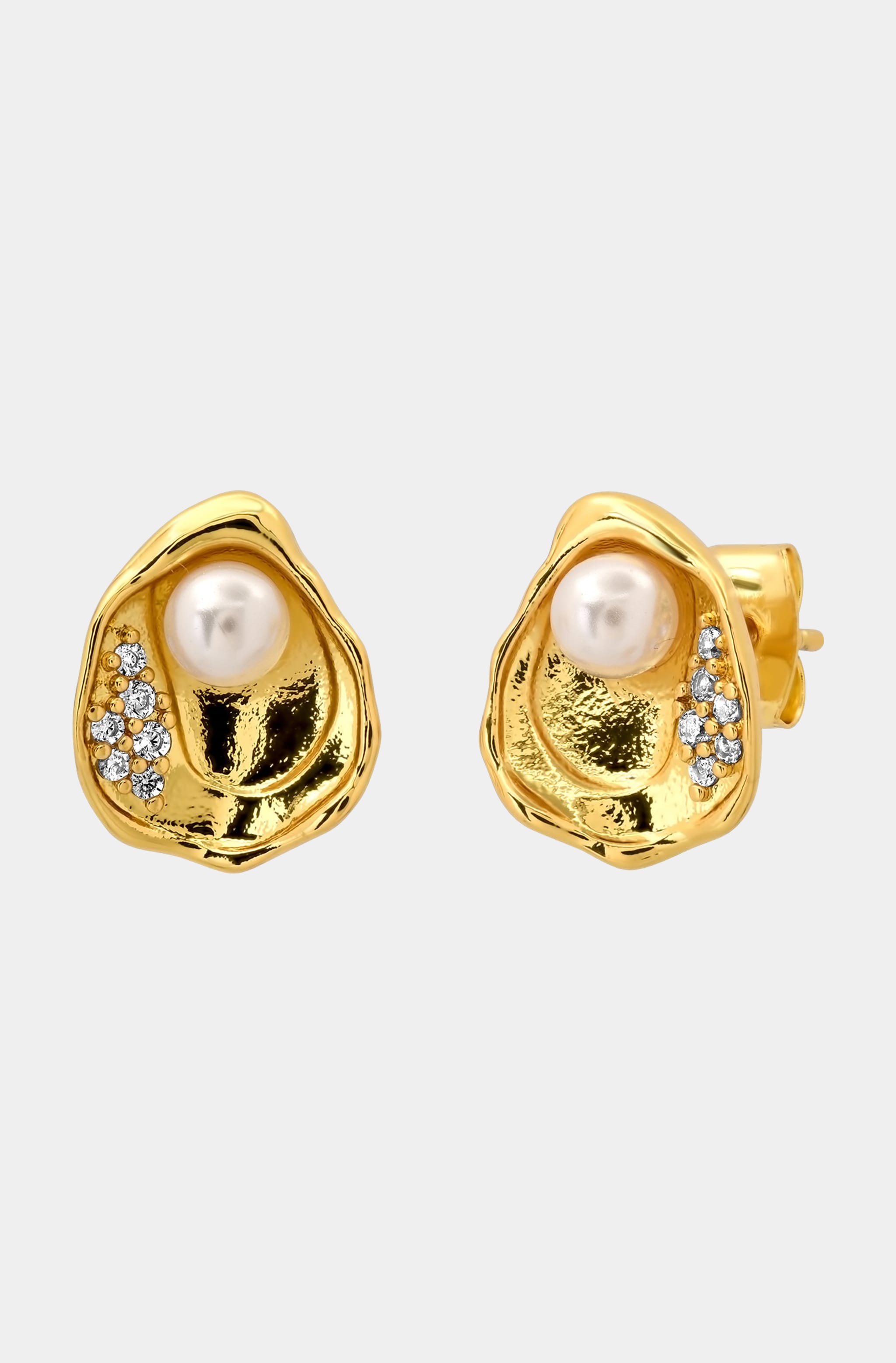 Shell with Pearl Studs