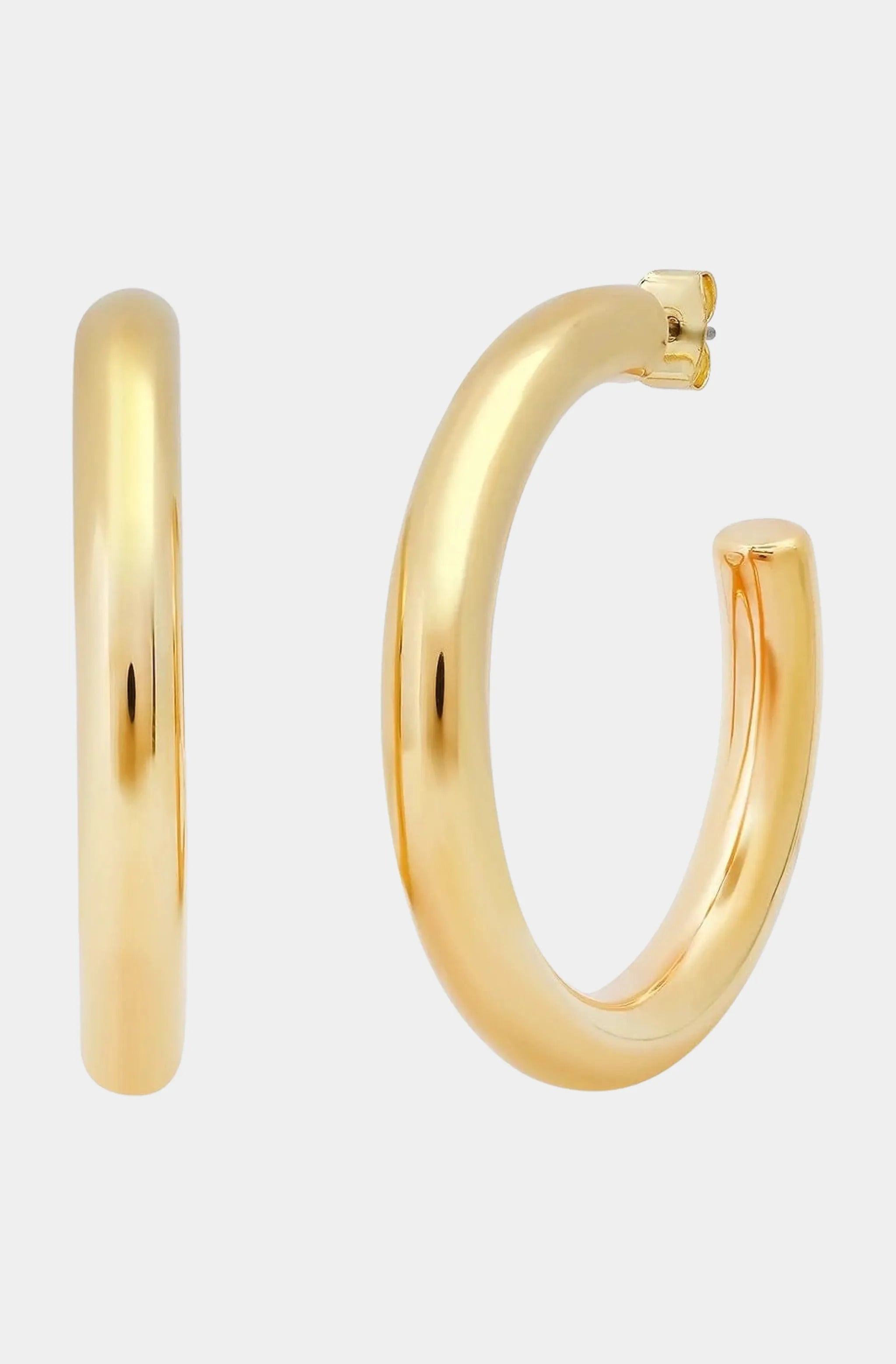 Extra Large Gold Tubular Hoops