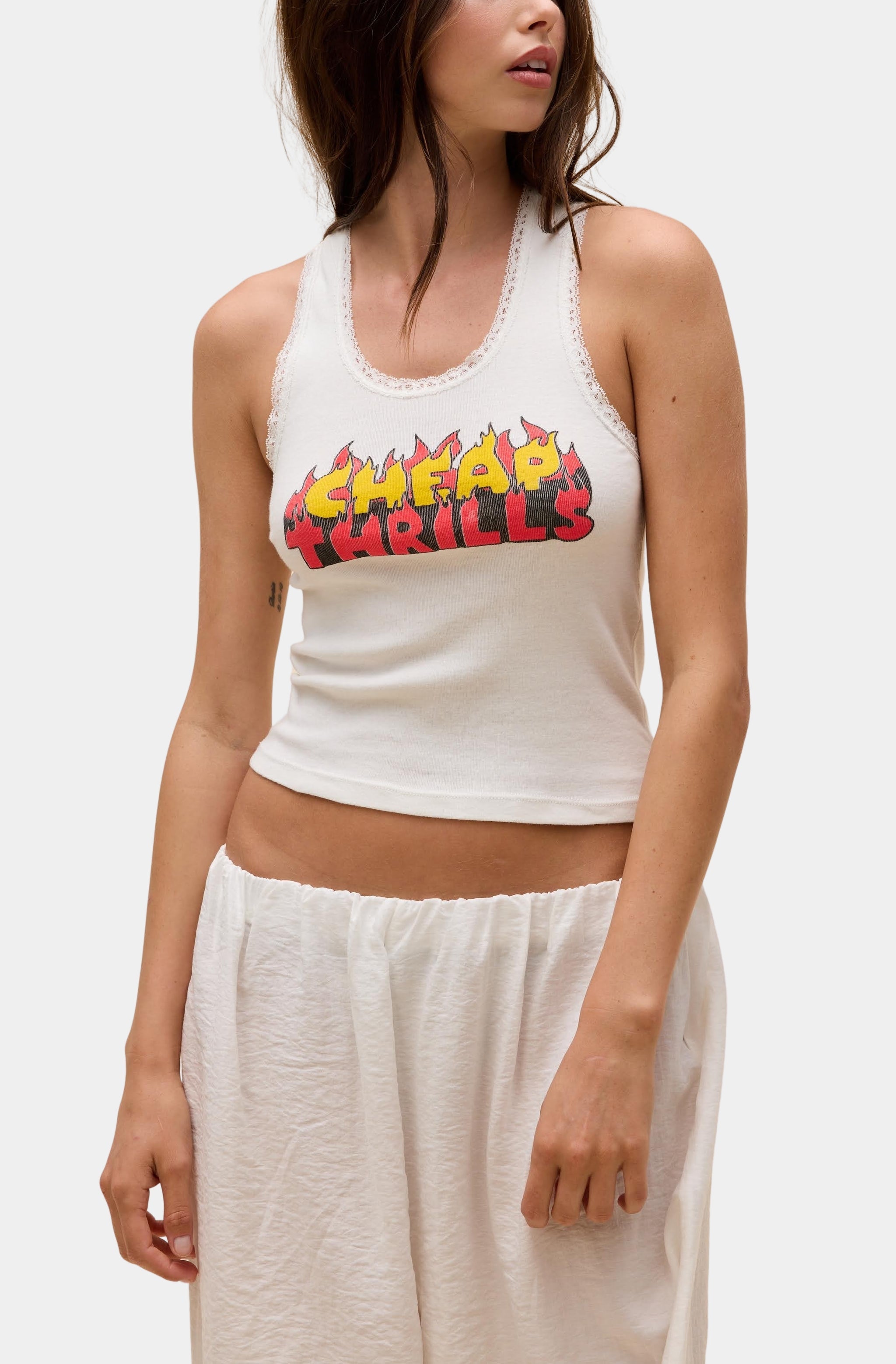 Cheap Thrills Lace Trim Tank