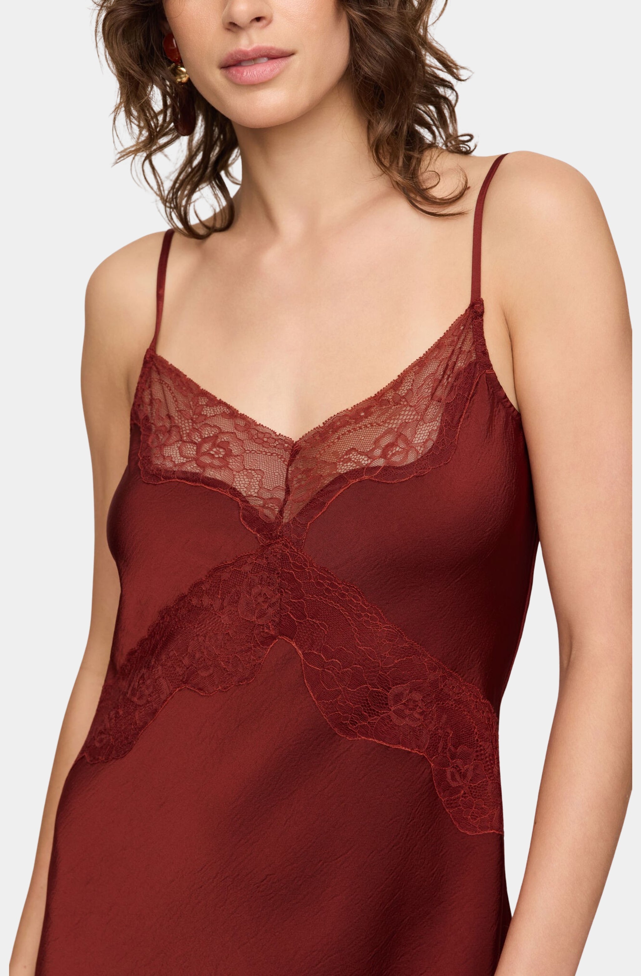Bruna Lace Inset Midi Dress