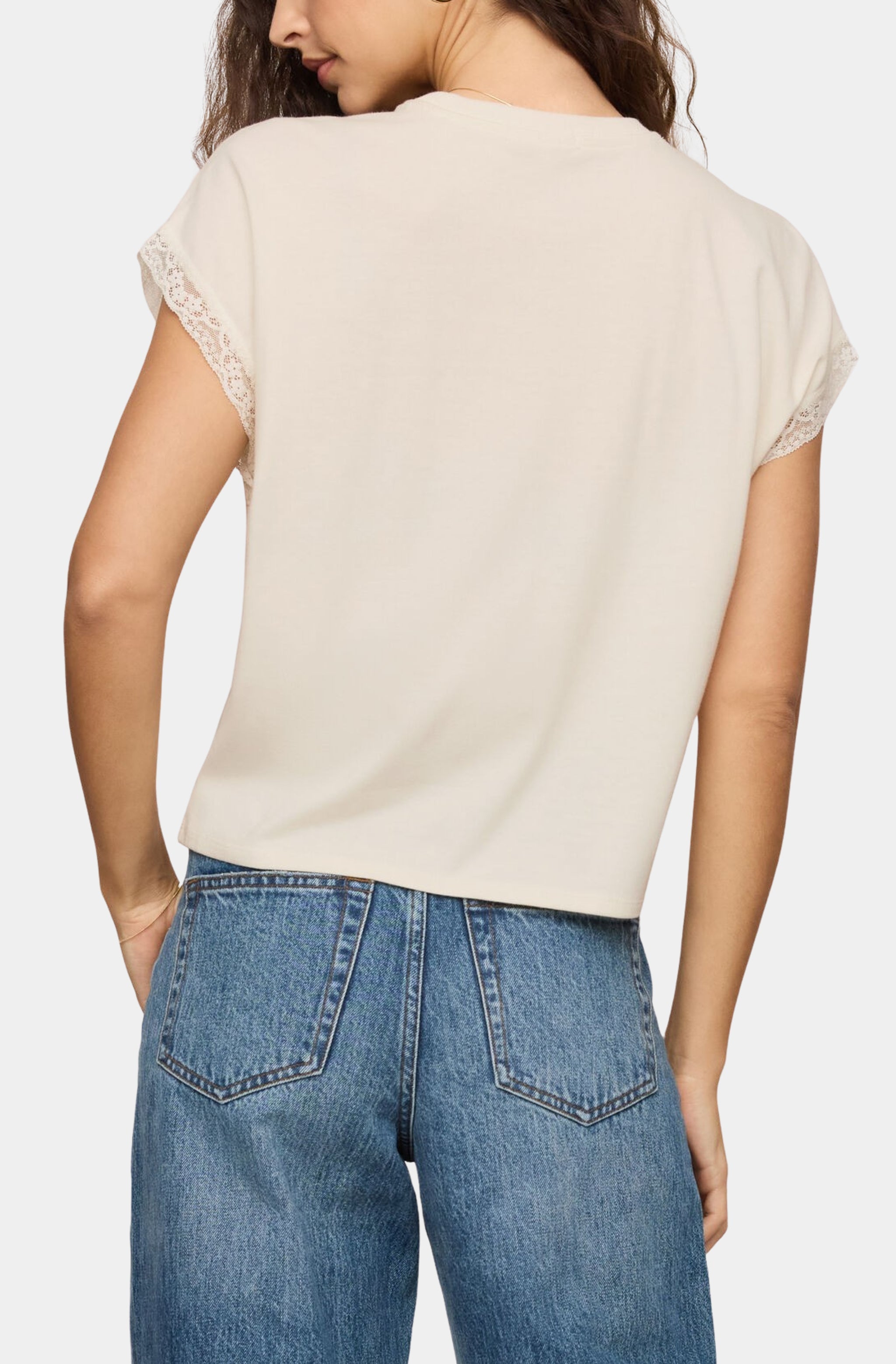 Marika Lace Trim Muscle Tee