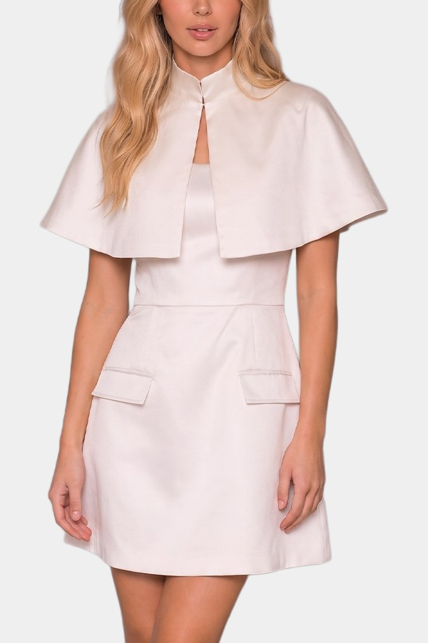 Rosamond Capelet in Off White – front view