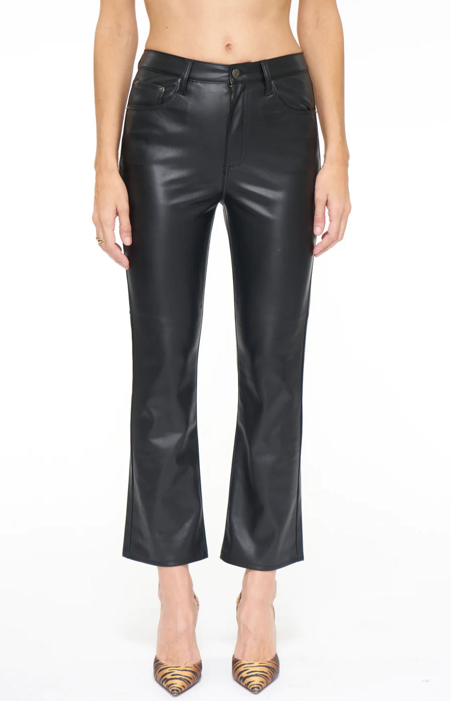 Lennon Cropped Leather Pants
