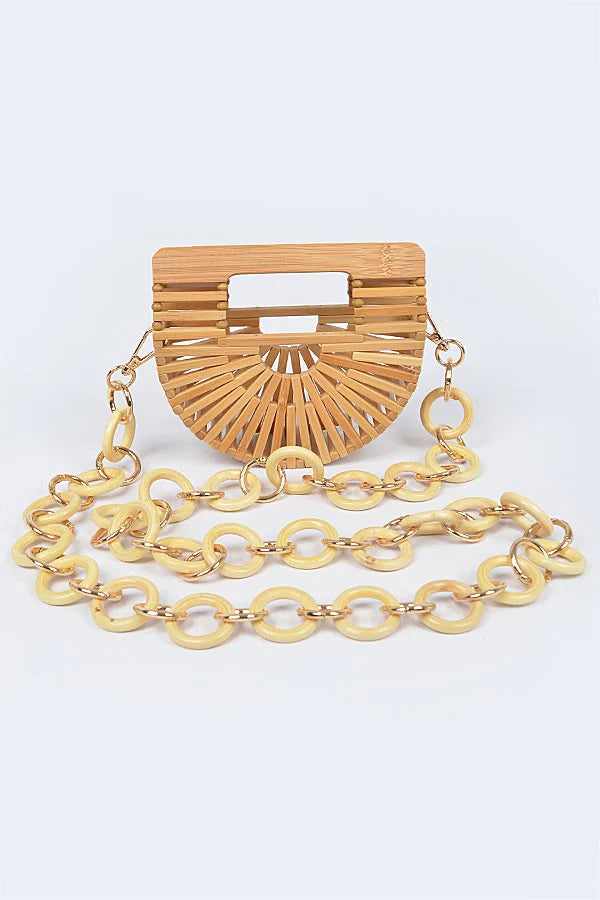 Bamboo Clutch with Chain